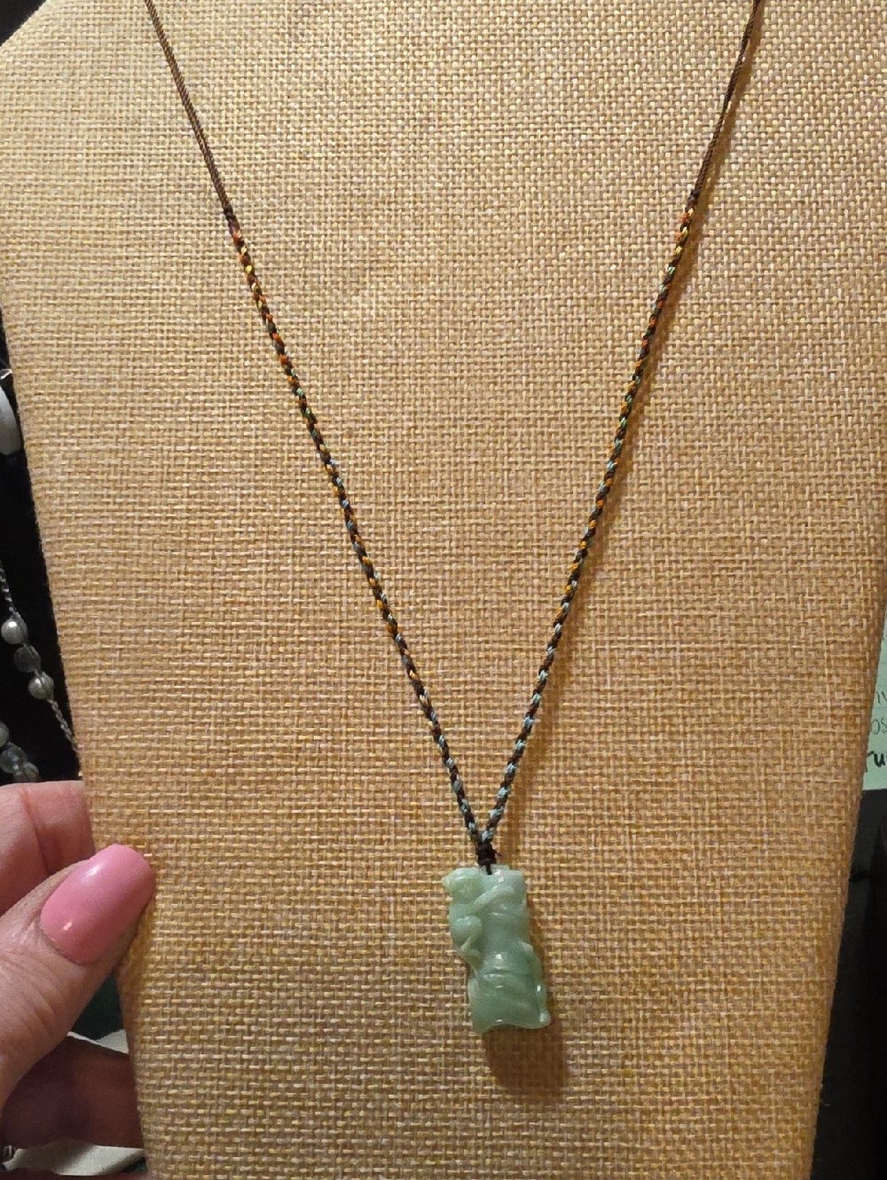 Handcrafted Green Jade Pendant Necklace - Women Jewelry